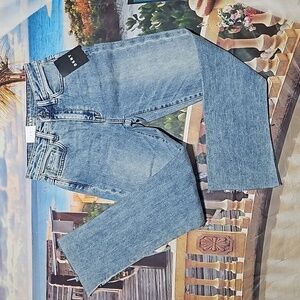 DKNY Raw Hem Crop‎ Flare Jeans Size 25 NWT